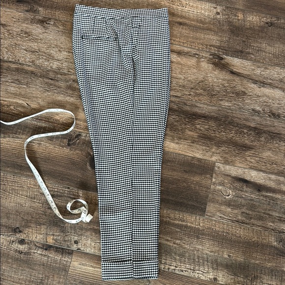 Ann Taylor Pants - ANN TAYLOR Black and White Checkered Cuffed Trousers